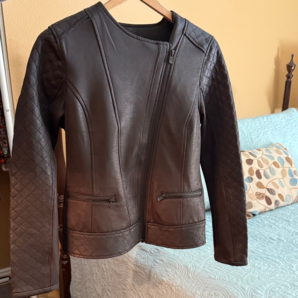 Liverpool Black Quilted Leather Jacket
